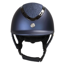 Casco EQ3 Pardus Smooth Top con rotella Back on Track Blu glitterato