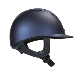 Casco EQ3 Pardus Smooth Top con rotella Back on Track Blu glitterato