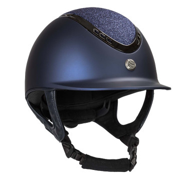 Casco EQ3 Pardus Smooth Top con rotella Back on Track Blu glitterato