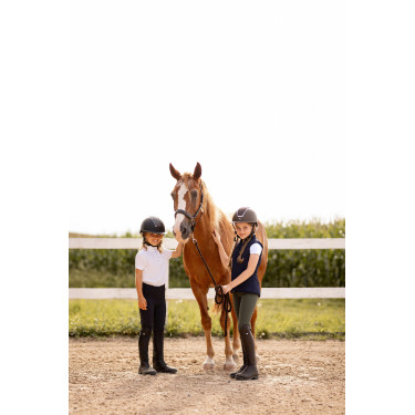 Polo da concorso a maniche corte con volant Christel per bambini Horze Polo da concorso a maniche corte con volant Christel per bambini Horze
