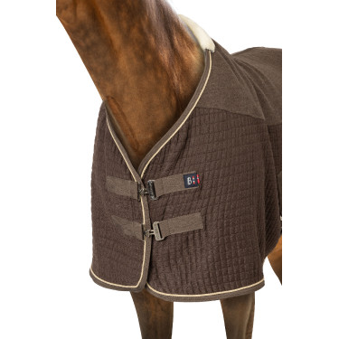 Coperta asciugante B Vertigo High Altitude in misto lana Marrone fango Beige