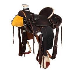 Sella western Wade con arcione in legno e sottopancia Denver