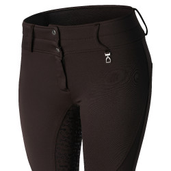 Pantaloni da equitazione termici full grip Horze Rhea bambino con tasche posteriori Marrone scuro Pantaloni da equitazione termici full grip Horze Rhea bambino con tasche posteriori Marrone scuro