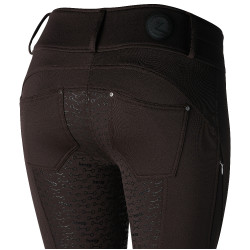 Pantaloni da equitazione termici full grip Horze Rhea bambino con tasche posteriori Marrone scuro Pantaloni da equitazione termici full grip Horze Rhea bambino con tasche posteriori Marrone scuro