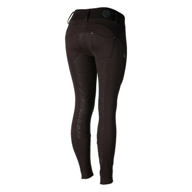 Pantaloni da equitazione termici full grip Horze Rhea bambino con tasche posteriori Marrone scuro Pantaloni da equitazione termici full grip Horze Rhea bambino con tasche posteriori Marrone scuro