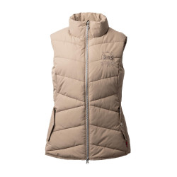 Gilet da equitazione trapuntato B Vertigo Cordelia Marrone fango Beige