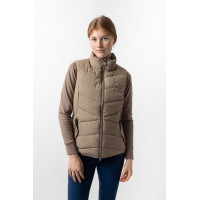 Gilet da equitazione trapuntato B Vertigo Cordelia Marrone fango Beige