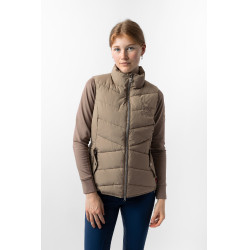 Gilet da equitazione trapuntato B Vertigo Cordelia Marrone fango Beige