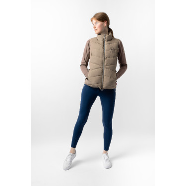 Gilet da equitazione trapuntato B Vertigo Cordelia Marrone fango Beige