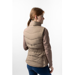 Gilet da equitazione trapuntato B Vertigo Cordelia Marrone fango Beige
