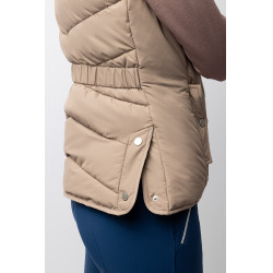 Gilet da equitazione trapuntato B Vertigo Cordelia Marrone fango Beige