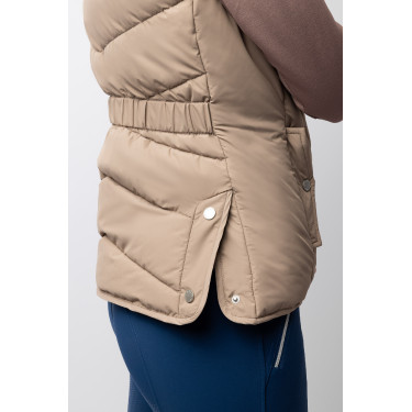 Gilet da equitazione trapuntato B Vertigo Cordelia Marrone fango Beige