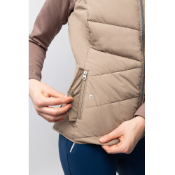 Gilet da equitazione trapuntato B Vertigo Cordelia Marrone fango Beige