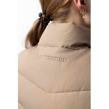 Gilet da equitazione trapuntato B Vertigo Cordelia Marrone fango Beige