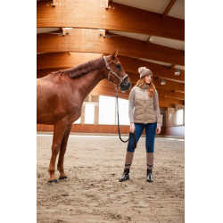 Gilet da equitazione trapuntato B Vertigo Cordelia Marrone fango Beige