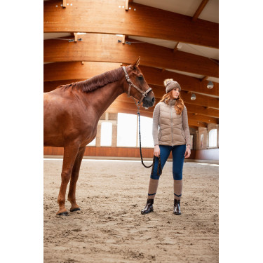 Gilet da equitazione trapuntato B Vertigo Cordelia Marrone fango Beige