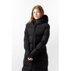 Cappotto lungo trapuntato da donna Paloma Horze Caviale nero