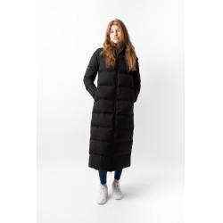 Cappotto lungo trapuntato da donna Paloma Horze Caviale nero