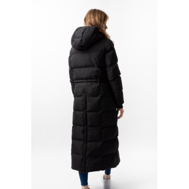 Cappotto lungo trapuntato da donna Paloma Horze Caviale nero