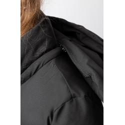 Cappotto lungo trapuntato da donna Paloma Horze Caviale nero