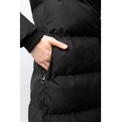 Cappotto lungo trapuntato da donna Paloma Horze Caviale nero