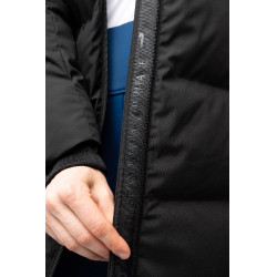 Cappotto lungo trapuntato da donna Paloma Horze Caviale nero