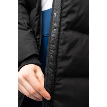 Cappotto lungo trapuntato da donna Paloma Horze Caviale nero