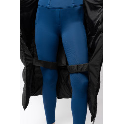 Cappotto lungo trapuntato da donna Paloma Horze Caviale nero