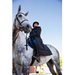 Cappotto lungo trapuntato da donna Paloma Horze Caviale nero