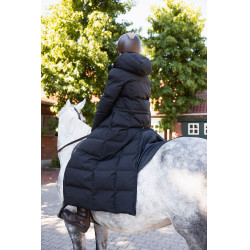 Cappotto lungo trapuntato da donna Paloma Horze Caviale nero