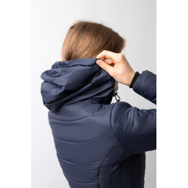Giacca da equitazione trapuntata da donna Horze Astrid Blu polare Blu marino