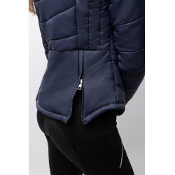 Giacca da equitazione trapuntata da donna Horze Astrid Blu polare Blu marino