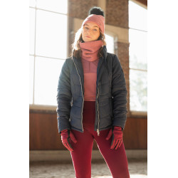 Giacca da equitazione trapuntata da donna Horze Astrid Blu polare Blu marino