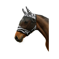 Maschera protettiva contro le mosche Zebra con protezione per le orecchie Covalliero Maschera protettiva contro le mosche Zebra con protezione per le orecchie Covalliero