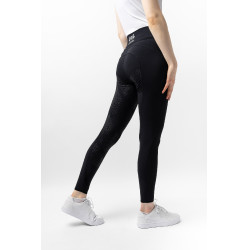 Pantaloni da equitazione termici con fondo integrale in silicone Justine da donna B Vertigo Nero