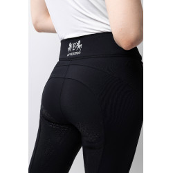 Pantaloni da equitazione termici con fondo integrale in silicone Justine da donna B Vertigo Nero