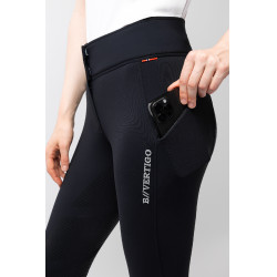 Pantaloni da equitazione termici con fondo integrale in silicone Justine da donna B Vertigo Nero