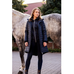 Piumino lungo da donna Horze Charlotte Blu navy scuro Piumino lungo da donna Horze Charlotte Blu navy scuro