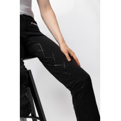 Pantaloni da equitazione con stampa in silicone Adeline da donna Horze Nero