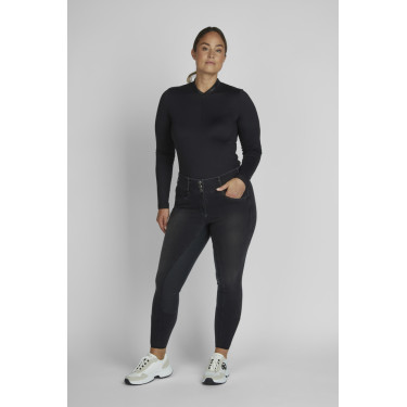 Pantaloni Pikeur Jeans Candela donna full grip Nero