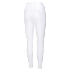 Pantaloni Pikeur Candela con fondo in pelle da donna McCrown Ganzbesatz Bianco