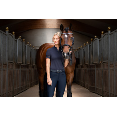 Pantaloni Pikeur Tessa da donna con grip al ginocchio Blu notte Pantaloni Pikeur Tessa da donna con grip al ginocchio Blu notte