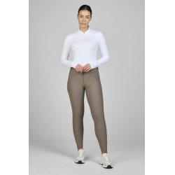 Pantaloni Pikeur Laure full grip donna 3005 a vita alta Talpa Marrone