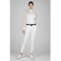 Pantaloni Pikeur Laure con fondo in finta pelle da donna Bianco Pantaloni Pikeur Laure con fondo in finta pelle da donna Bianco