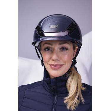 Casco da equitazione Abus Airluxe Chrome Blu notte brillante Casco da equitazione Abus Airluxe Chrome Blu notte brillante