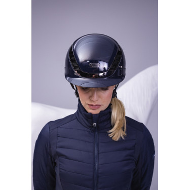 Casco da equitazione Abus Airluxe Chrome Blu notte brillante Casco da equitazione Abus Airluxe Chrome Blu notte brillante