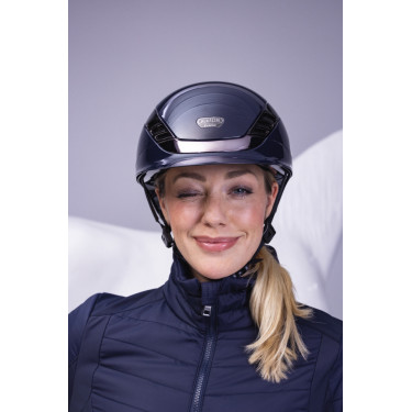Casco da equitazione Abus Airluxe Chrome Blu notte brillante Casco da equitazione Abus Airluxe Chrome Blu notte brillante