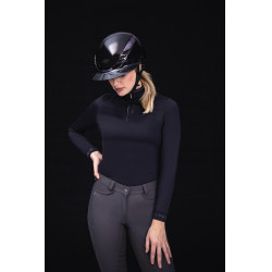 Casco da equitazione Abus Airluxe Chrome L.V Nero lucido Casco da equitazione Abus Airluxe Chrome L.V Nero lucido