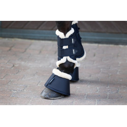 Ghette Eskadron finto montone Blu marino scuro