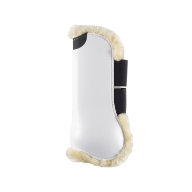 Stinchiere anteriori Eskadron Flexisoft finta pelliccia Bianco
